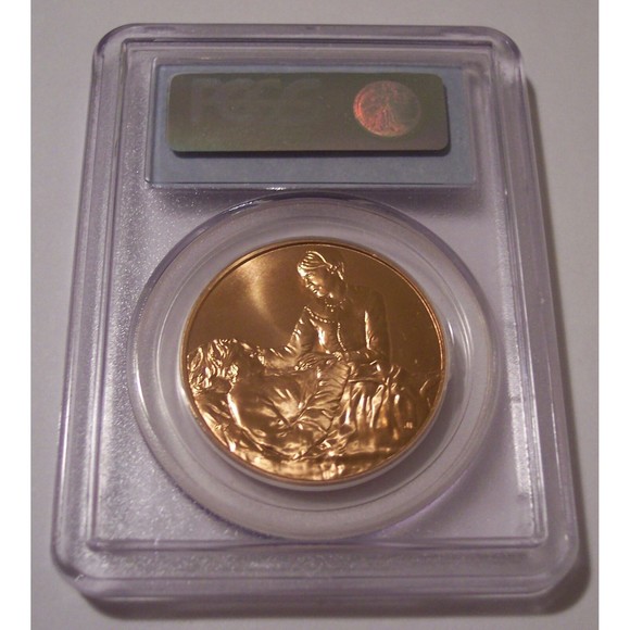 2009 Margaret Taylor First Spouse Bronze Medal U.S. Mint MS67 RED PCGS - Picture 2 of 2
